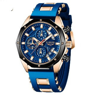 Lige Top Brand Luxury Silicone Sport