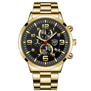 Deyros Nightglow Watch with Stainless Steele Band