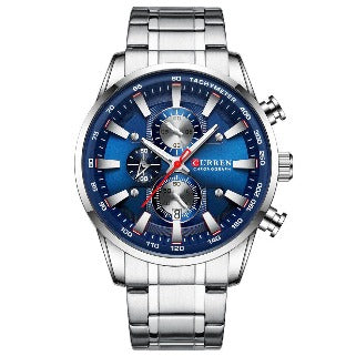 Curren Ultra Precise Six-Hand Chronograph Display